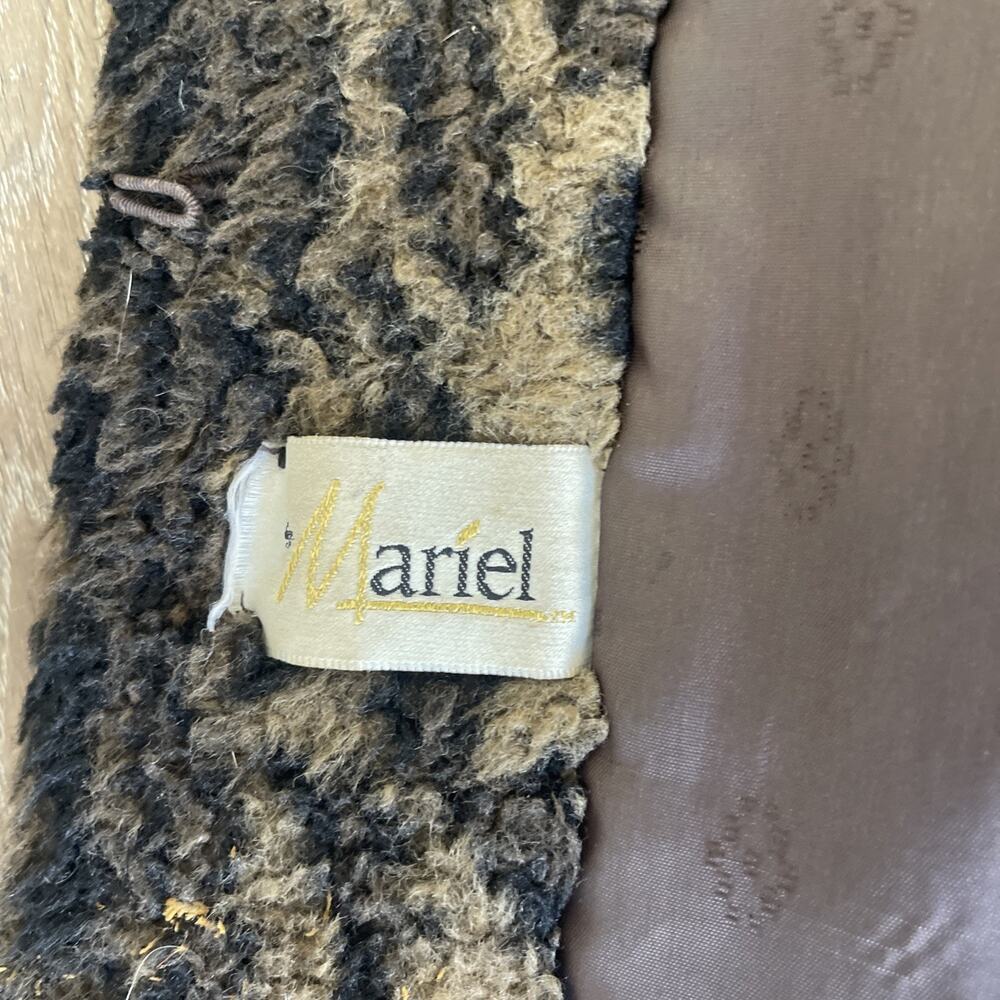 Mariel USA Vintage 80s Faux Fur Animal Print Jacket Coat Mob Wife Leopard Size M - Picture 7 of 14